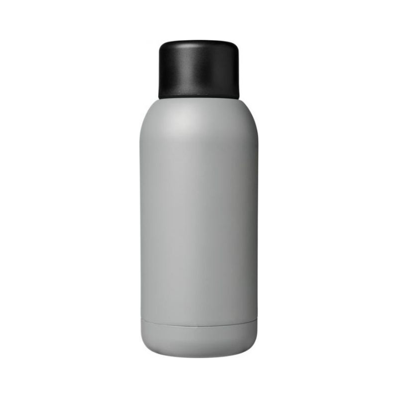 Logo trade promotional items image of: Brea 375 ml vacuum insulated sport bottle, grey