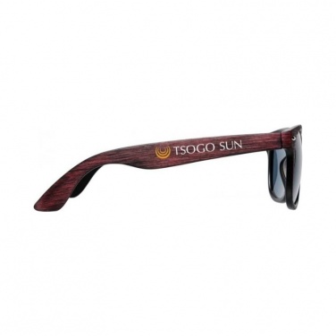Logo trade promotional merchandise image of: Sun Ray sunglasses with heathered finish, red