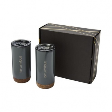 Logo trade promotional products picture of: Valhalla tumbler copper vacuum insulated gift set, grey