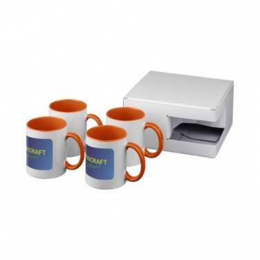 Logotrade promotional giveaways photo of: Ceramic sublimation mug 4-pieces gift set, orange