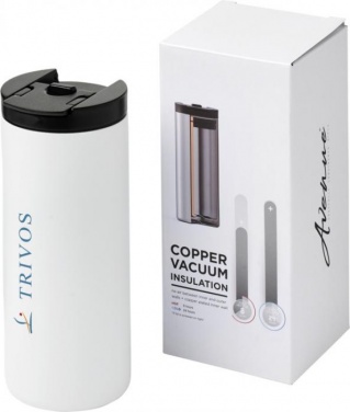 Logo trade business gift photo of: Lebou 360 ml copper vacuum insulated tumbler, white