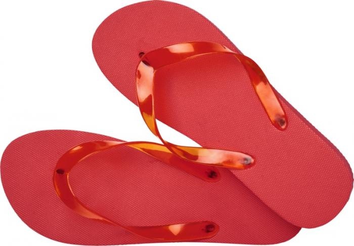 Logo trade promotional products image of: Railay beach slippers (M), red