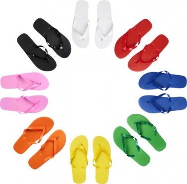 Logo trade promotional giveaways image of: Railay beach slippers (M), yellow
