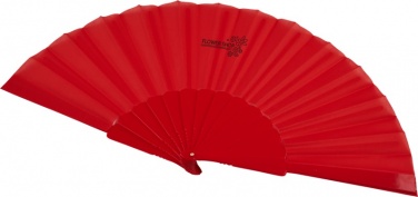 Logo trade business gift photo of: Maestral foldable handfan in paper box, red