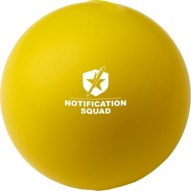 Logo trade promotional product photo of: Cool round stress reliever, yellow