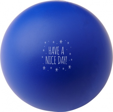 Logo trade promotional products image of: Cool round stress reliever, royal blue