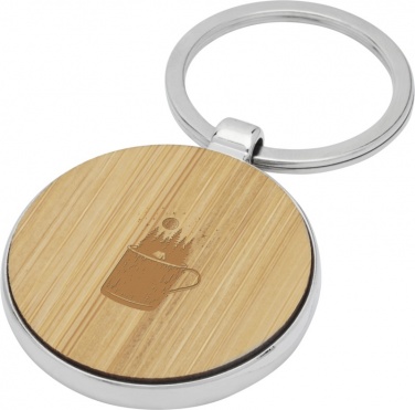 Logotrade promotional product image of: Nino bamboo round keychain