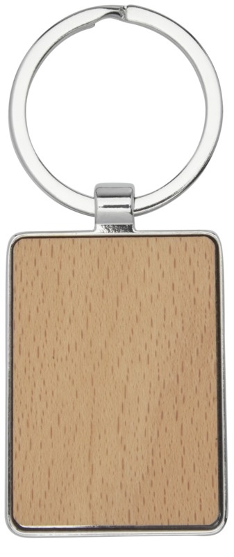 Logo trade promotional merchandise image of: Mauro beech wood rectangular keychain