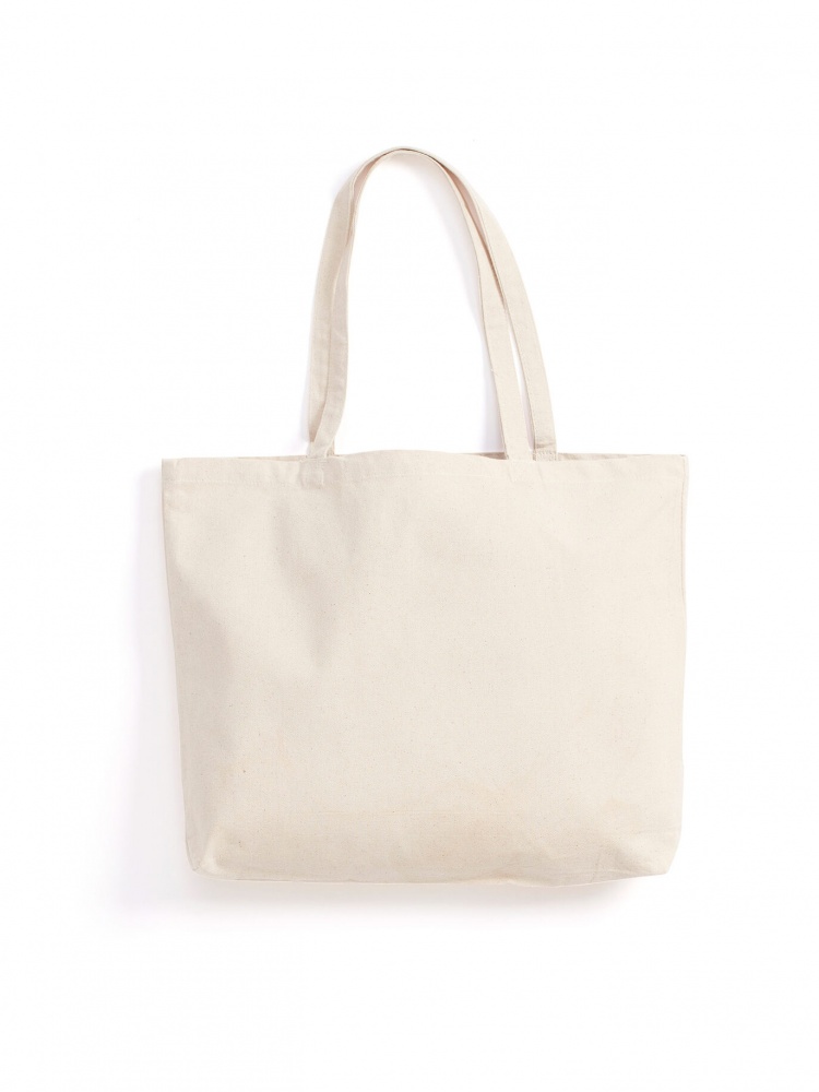 Logo trade promotional items image of: Canvas bag GOTS, off-white