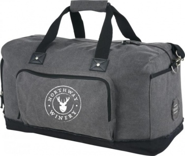 Logo trade promotional gift photo of: Hudson weekend travel duffel bag, heather grey