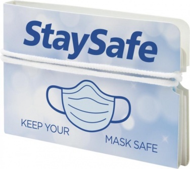 Logo trade promotional gifts image of: Nest fold-up face mask wallet, white