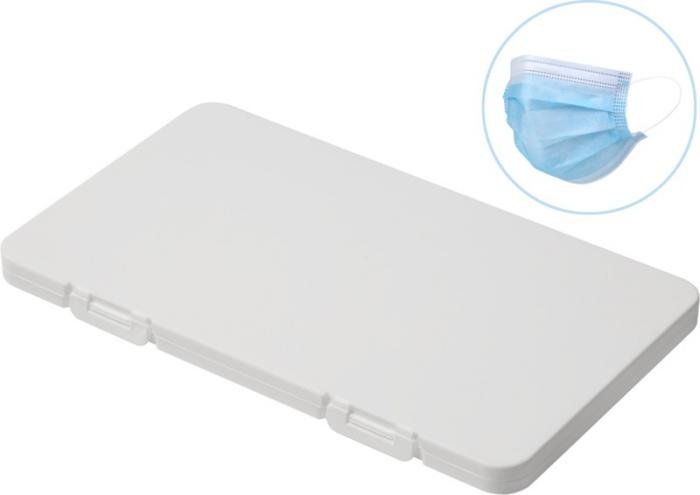 Logo trade promotional merchandise picture of: Mask-Safe antimicrobial face mask case, white