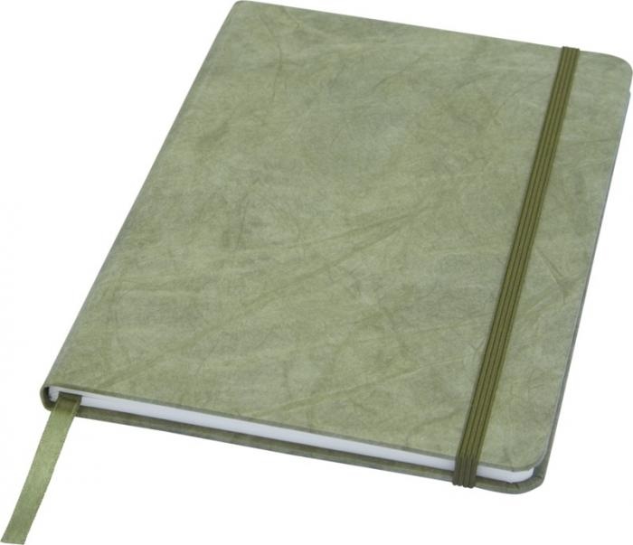 Logotrade promotional item image of: Breccia A5 stone paper notebook, green