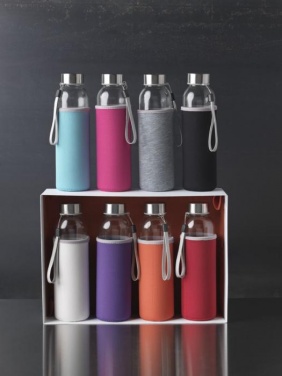 Logotrade promotional merchandise photo of: Bodhi 500 ml glass sport bottle, white