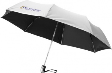 Logotrade promotional item picture of: 21.5" Alex 3-Section auto open and close umbrella, silver