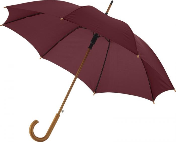 Logotrade advertising product picture of: Kyle 23" auto open umbrella wooden shaft and handle, brown