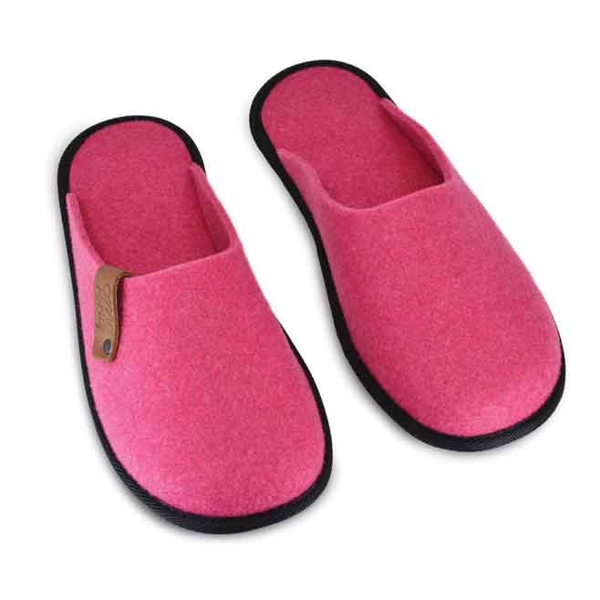 Logo trade corporate gifts picture of: Recycled rPET plastic slippers, pink
