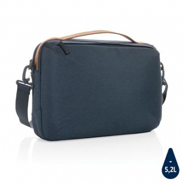 Logo trade promotional products image of: Laptop bag Impact AWARE™ 300D two tone deluxe 15.6", navy