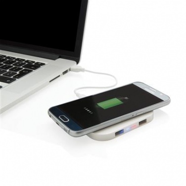 Logo trade promotional gift photo of: Wireless 5W charging pad, white