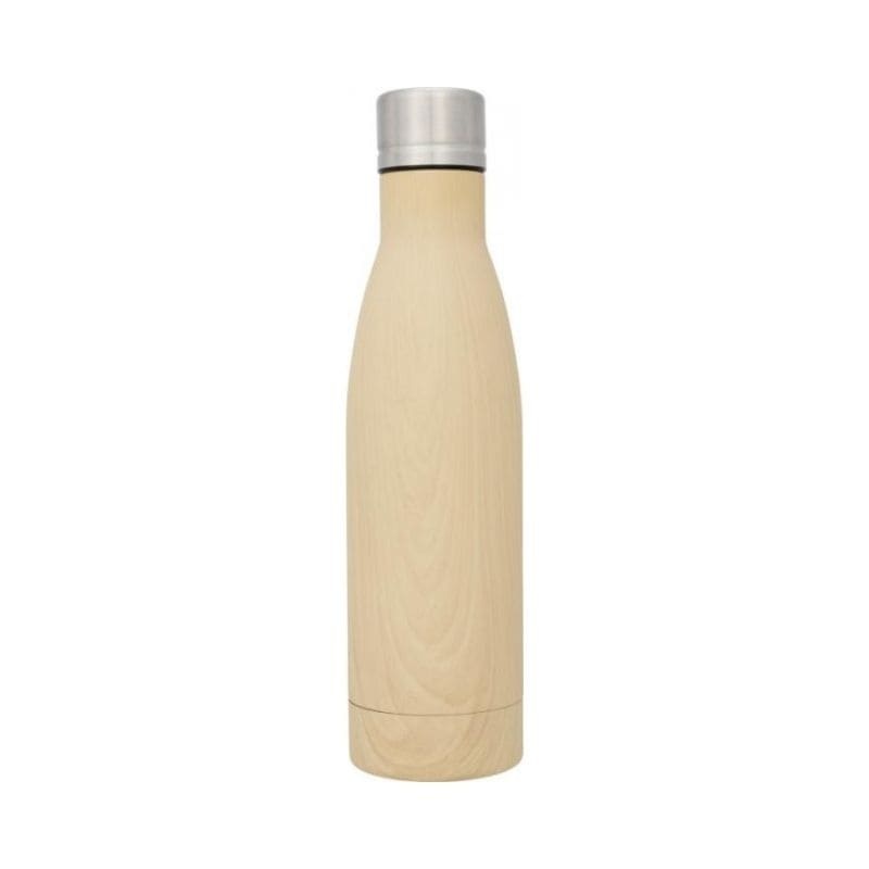 Logo trade corporate gifts image of: Vasa wood copper vacuum insulated bottle, brown