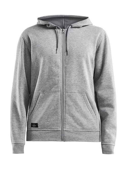 Logo trade corporate gifts image of: Community full zip mens' hoodie, grey