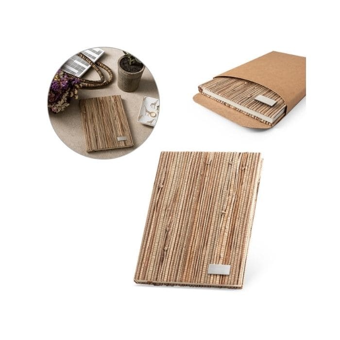 Logo trade promotional products image of: A5 Notebook Neruda from natural straw fibres