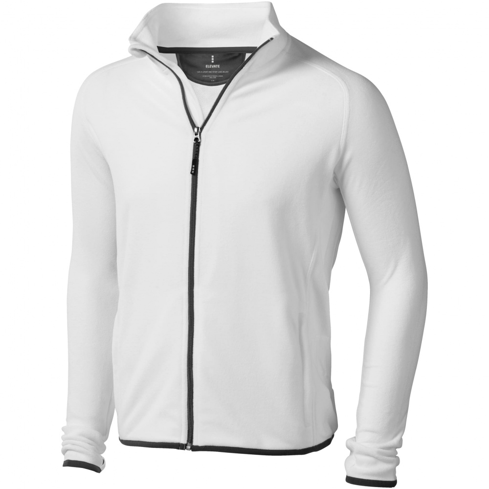 Logo trade promotional gift photo of: Brossard micro fleece full zip jacket, white