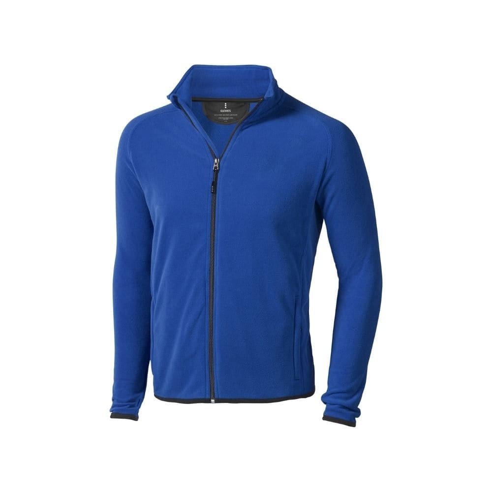 Logo trade business gift photo of: Fleece Brossard micro fleece full zip jacket, blue