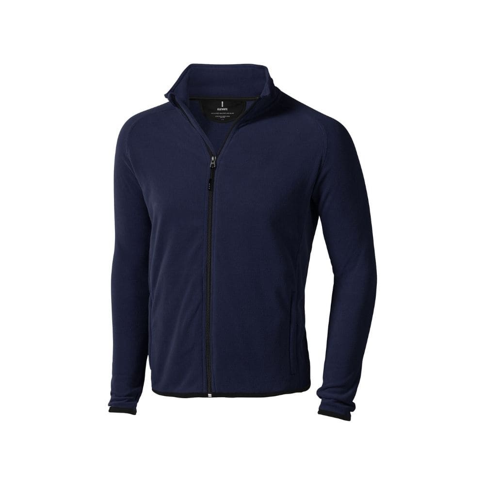 Logo trade promotional gifts picture of: Brossard micro fleece full zip jacket, navy