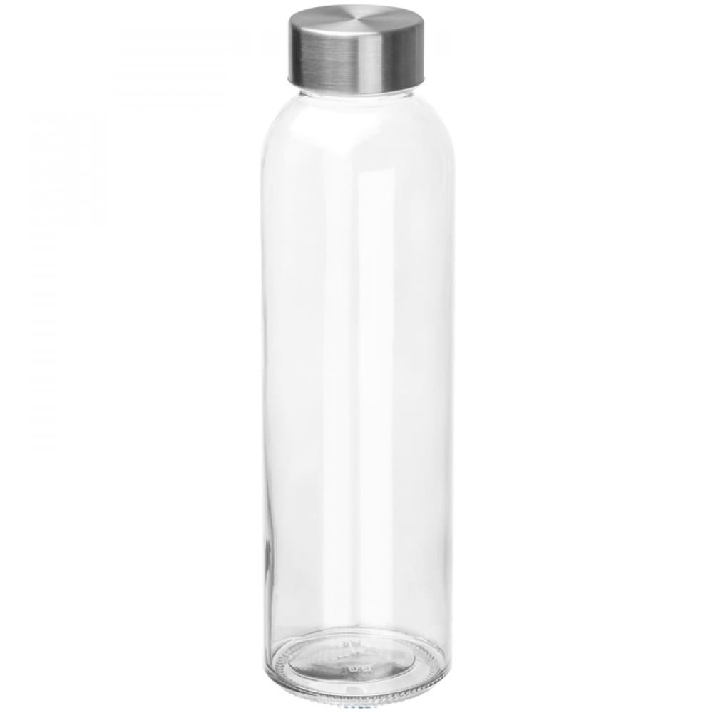 Logo trade corporate gifts picture of: Drinking bottle with grey lid, transparent