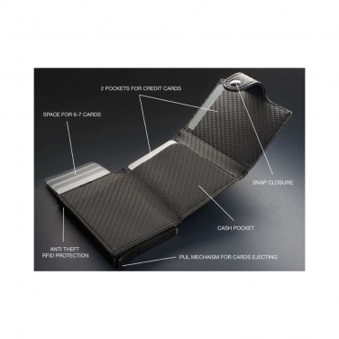 Logo trade promotional gifts image of: Stylish Carbon RFID Card Pocket