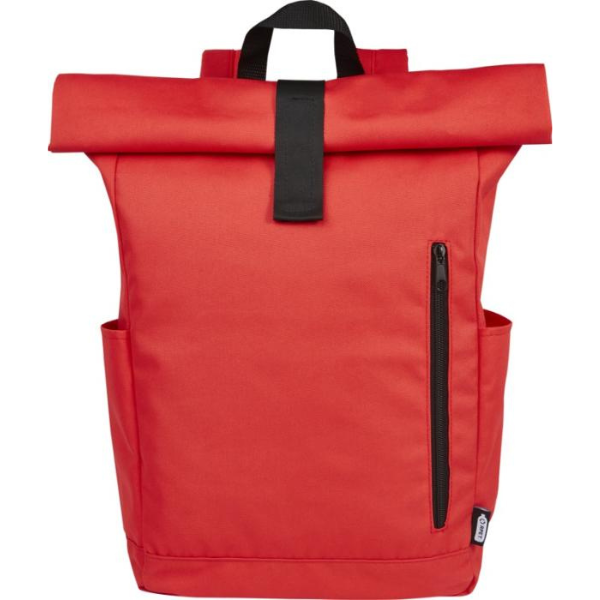 Logo trade advertising products image of: Cool Byron 15.6" roll-top backpack 18L, red