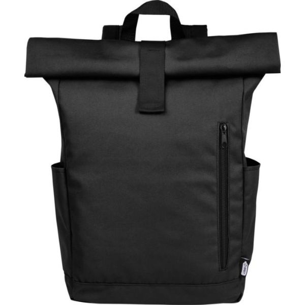 Logo trade promotional products picture of: Cool Byron 15.6" roll-top backpack 18L, black