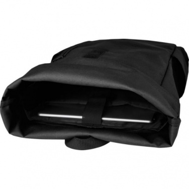 Logo trade promotional merchandise image of: Cool Byron 15.6" roll-top backpack 18L, black