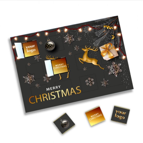 Logotrade promotional gift image of: Christmas Advent Calendar with chocolate, two sided