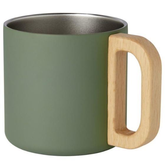 Logo trade corporate gifts picture of: Bjorn 360 ml RCS certified recycled stainless steel mug, green