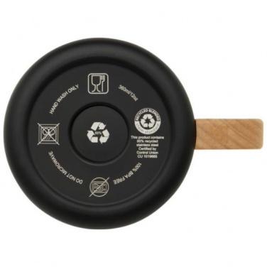 Logotrade corporate gift image of: Bjorn 360 ml RCS certified recycled stainless steel mug, black