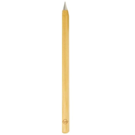 Logo trade promotional giveaways image of: Perie bamboo inkless pen, natural