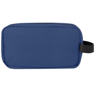 Logo trade promotional merchandise photo of: Joey GRS recycled canvas travel accessory pouch bag 3,5 l, blue
