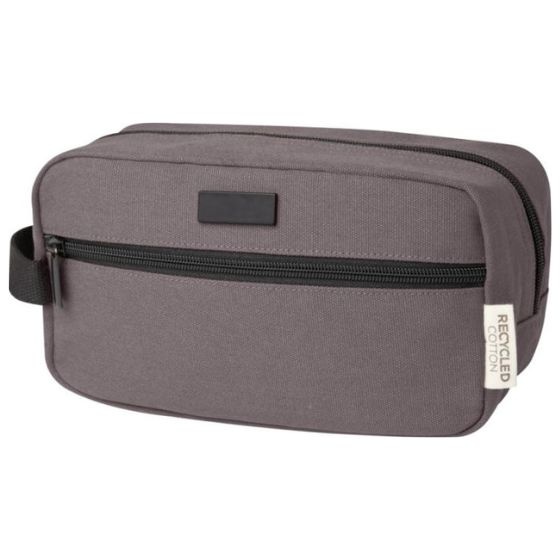 Logotrade corporate gift picture of: Joey GRS recycled canvas travel accessory pouch bag 3,5 l, grey