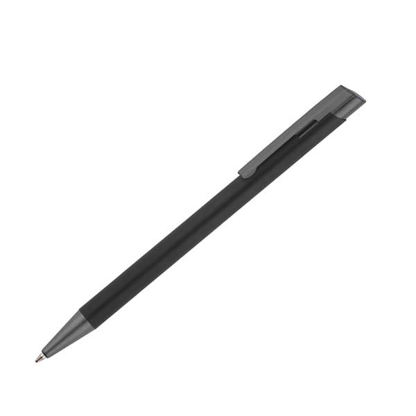 Logotrade advertising products photo of: Soft touch ballpen Optima, black