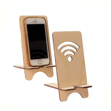 Logo trade corporate gift photo of: Recycled wooden mobile phone holder