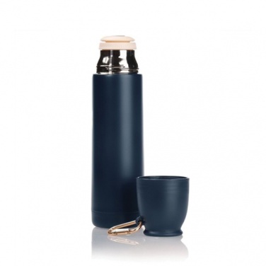 Logotrade promotional giveaway picture of: Thermos 500 ml Air Gifts with carabiner, navy blue