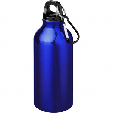 Logotrade promotional merchandise picture of: Oregon 400 ml aluminium water bottle with carabiner