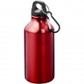 Oregon 400 ml aluminium water bottle with carabiner, Red