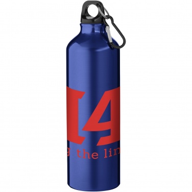 Logo trade corporate gifts image of: Oregon 770 ml aluminium water bottle with carabiner