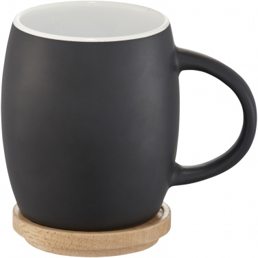 Logotrade promotional merchandise image of: Hearth 400 ml ceramic mug with wooden coaster