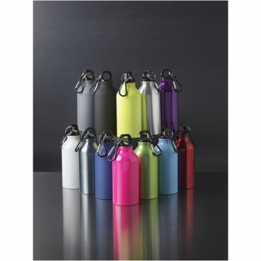 Logo trade business gift photo of: Oregon 400 ml matte water bottle with carabiner