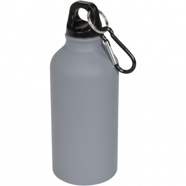 Logo trade advertising products image of: Oregon 400 ml matte water bottle with carabiner