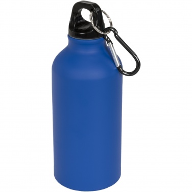 Logo trade promotional gift photo of: Oregon 400 ml matte water bottle with carabiner